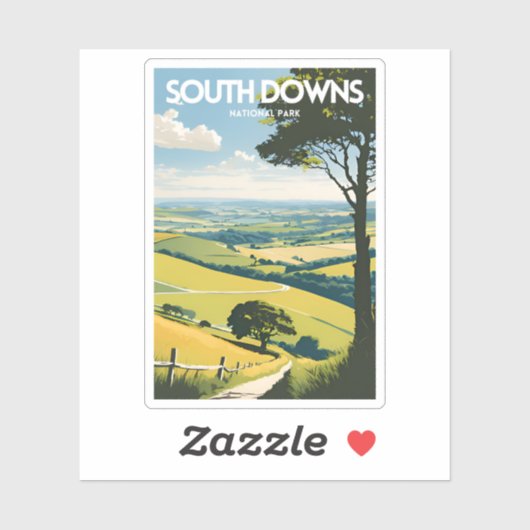 Nationaal Park South Downs Sticker (Vel)