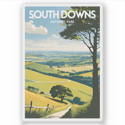 Nationaal Park South Downs Sticker (Voorkant)