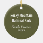 Nationaal Park Souvenir van de Rocky Mountain Keramisch Ornament (Achterkant)