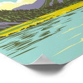 Nationaal park Stelvio in Italië Art Deco Poster (Hoek)