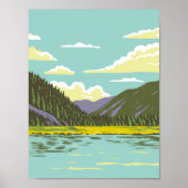 Nationaal park Stelvio in Italië Art Deco Poster (Voorkant)