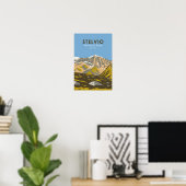 Nationaal park Stelvio Italië Centrale Alpen Vinta Poster (Thuiskantoor)