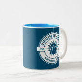 Nationaal park Sun Trees Maagdeneilanden Tweekleurige Koffiemok (Voorkant rechts)