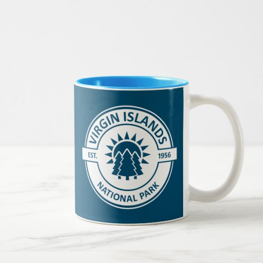 Nationaal park Sun Trees Maagdeneilanden Tweekleurige Koffiemok (Rechts)