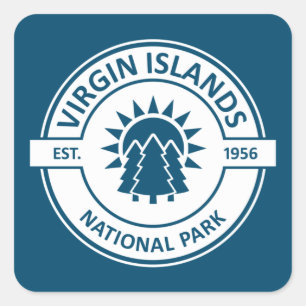 Nationaal park Sun Trees Maagdeneilanden Vierkante Sticker