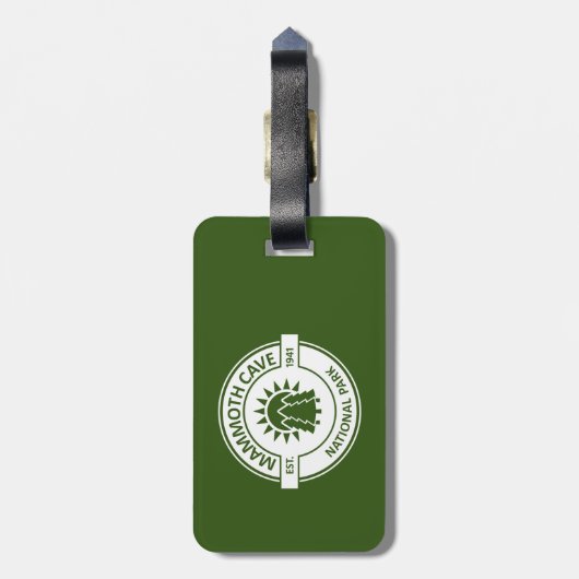 Nationaal park Sun Trees van de Mammoth Cave Bagagelabel (Achterkant verticaal)