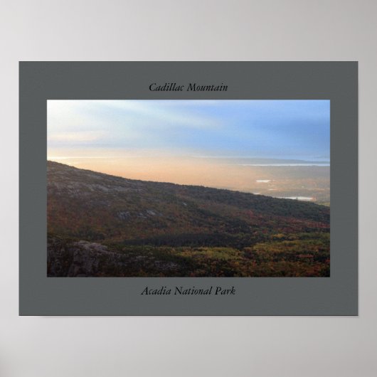 Nationaal park Sunset Cadillac Mountain Acadia Poster (Voorkant)