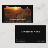 Nationaal park Sunset Saguaro in het zuidwesten Visitekaartje (Voorkant / Achterkant)