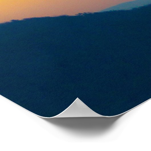 Nationaal park Sunset Zig Zag Mountains Hot Spring Poster (Hoek)