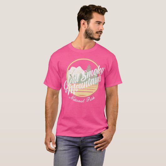 Nationaal park T Shirt Hiking Great Smoky Mountain (Voorkant volledig)