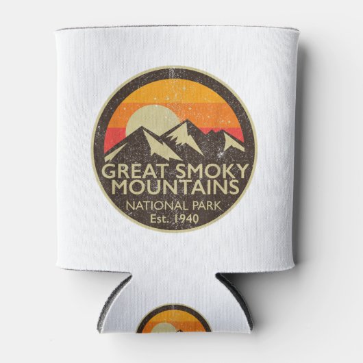 Nationaal park T Shirt Hiking Great Smoky Mountain Blikjeskoeler (Voorkant)