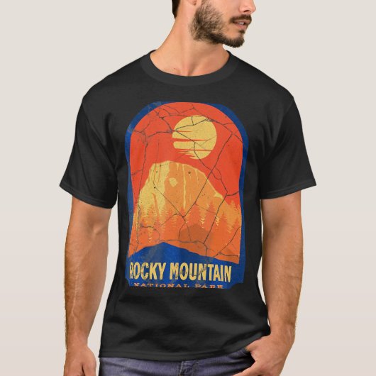 Nationaal park T-Shirt voor de Rocky Mountain (Voorkant)