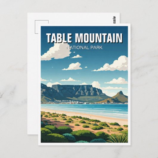 Nationaal park Tafelberg in Zuid-Afrika Briefkaart (Voorkant / Achterkant)