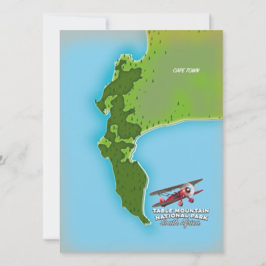 Nationaal Park Tafelberg Zuid-Afrika kaart (Achterkant)
