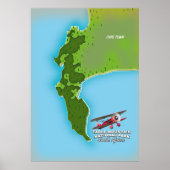 Nationaal Park Tafelberg Zuid-Afrika kaart Poster (Voorkant)
