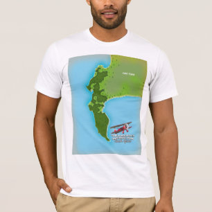 Nationaal Park Tafelberg Zuid-Afrika kaart T-shirt