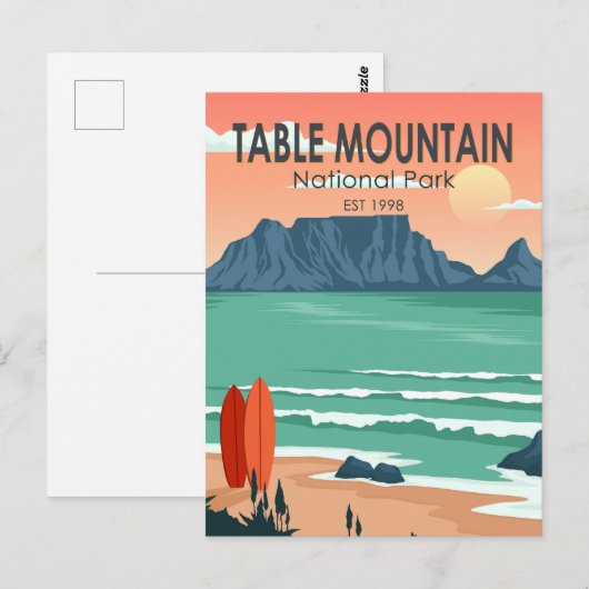 Nationaal Park Tafelgebergte Zuid-Afrika  Briefkaart (Voorkant / Achterkant)