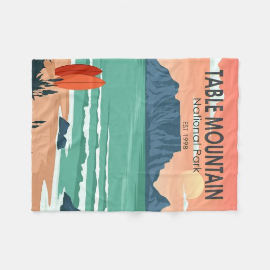 Nationaal Park Tafelgebergte Zuid-Afrika  Fleece Deken (Voorkant (Horizontaal))