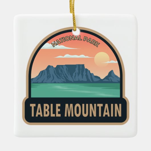 Nationaal Park Tafelgebergte Zuid-Afrika  Keramisch Ornament (Voorkant)