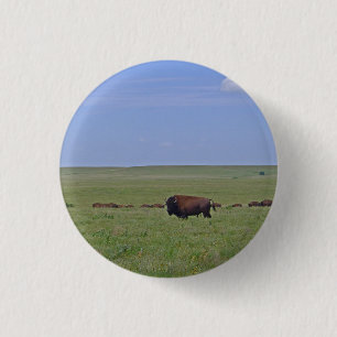 Nationaal park Tallgras Prairie - Kansas Ronde Button 3,2 Cm