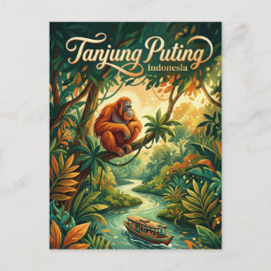 Nationaal park Tanjung Puting Indonesië Briefkaart