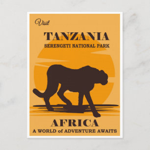 nationaal park Tanzania Africa Serengeti Briefkaart