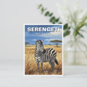 Nationaal park Tanzania Serengeti Zebra Briefkaart (Staand voorkant)