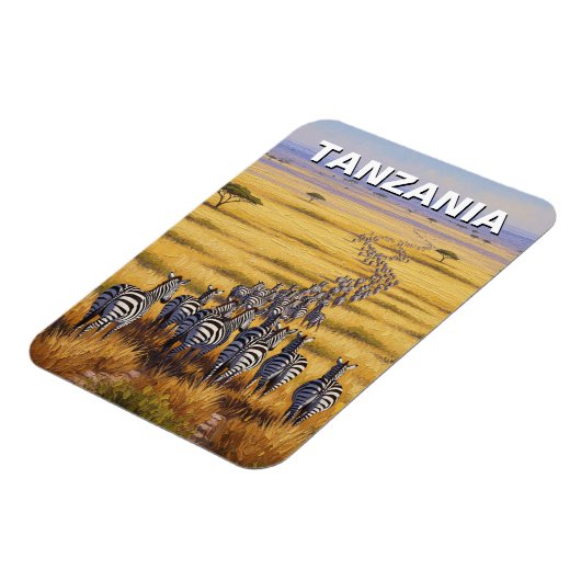 Nationaal park Tanzania Serengeti Zebra Magneet (Linkerzijde)