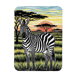 Nationaal park Tanzania Serengeti Zebra Magneet