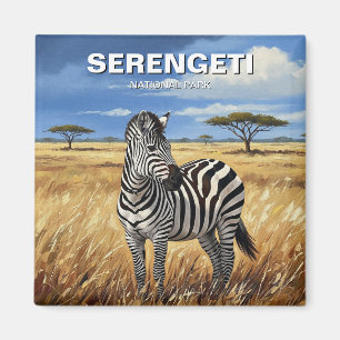 Nationaal park Tanzania Serengeti Zebra Magneet