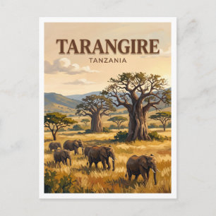 Nationaal park Tarangire Tanzania Briefkaart
