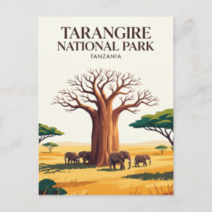 Nationaal park Tarangire Tanzania Briefkaart
