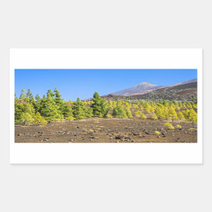 Nationaal Park Teide Landschap op Tenerife Rechthoekige Sticker