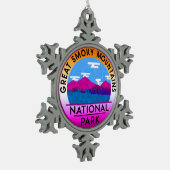 Nationaal park Tennessee van het Grote Smoky Tin Sneeuwvlok Ornament (Links)