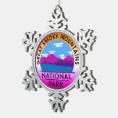 Nationaal park Tennessee van het Grote Smoky Tin Sneeuwvlok Ornament (Rechts)