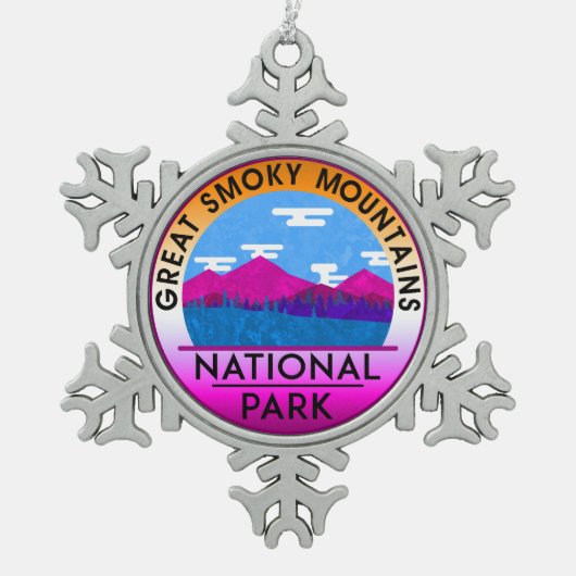 Nationaal park Tennessee van het Grote Smoky Tin Sneeuwvlok Ornament (Voorkant)