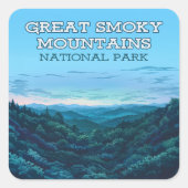 Nationaal park Tennessee Vierkante Sticker (Voorkant)