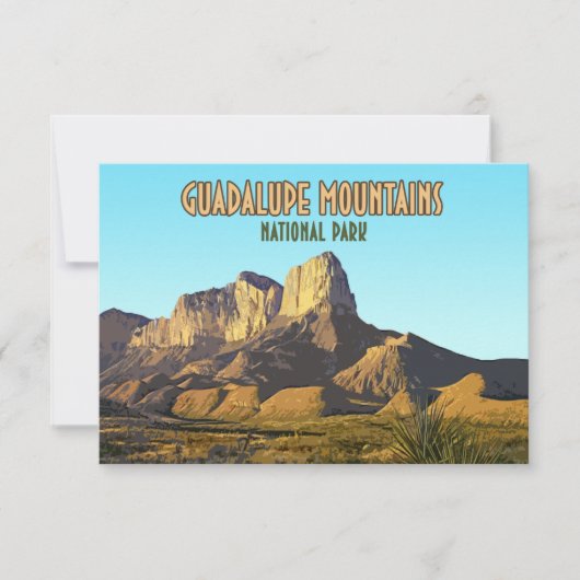 Nationaal Park Texas in het Guadalupe-gebergte (Voorkant)