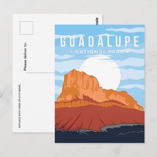 Nationaal Park Texas  in het Guadalupe-gebergte Briefkaart (Voorkant / Achterkant)