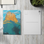 Nationaal Park Texas  in het Guadalupe-gebergte Briefkaart<br><div class="desc">Guadalupe Mountains vectorkunstwerk in een ontwerp van de vensterstijl. Het park omvat Guadalupe Peak,  het hoogste punt in Texas,  en El Capitan.</div>