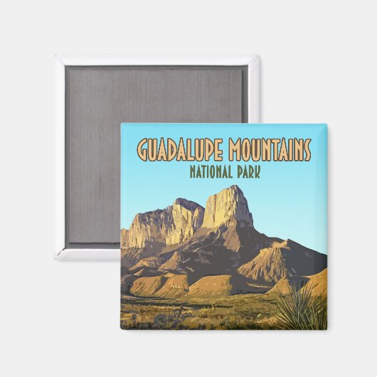 Nationaal Park Texas in het Guadalupe-gebergte Magneet (Voorkant / Achterkant)