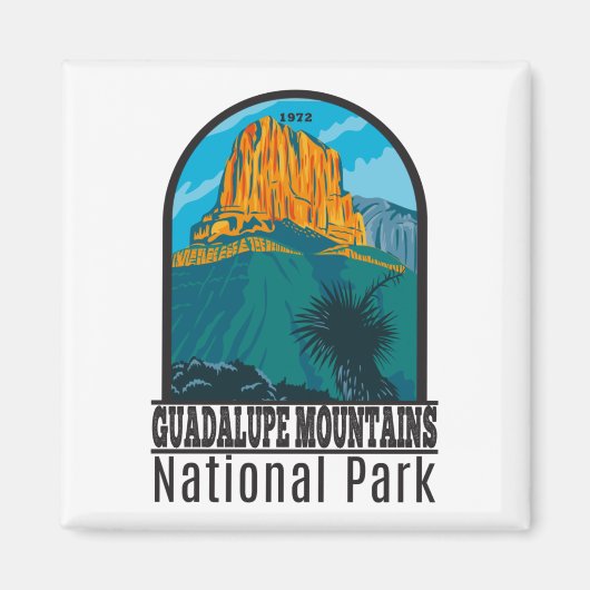 Nationaal Park Texas  in het Guadalupe-gebergte Magneet (Voorkant)