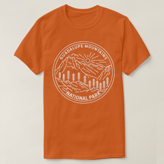Nationaal park Texas Monoline T-shirt (Design voorkant)