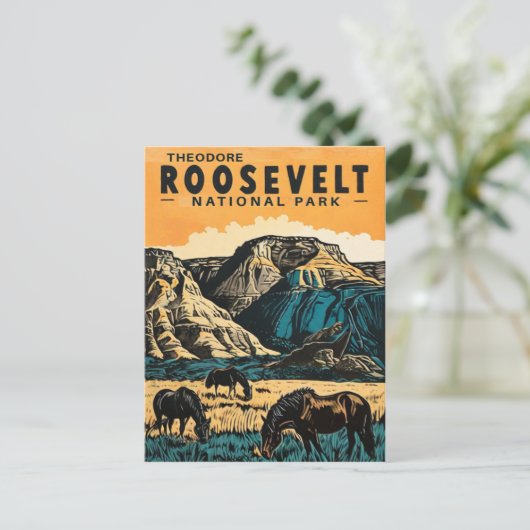 Nationaal park Theodore Roosevelt Briefkaart (Staand voorkant)