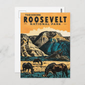 Nationaal park Theodore Roosevelt Briefkaart (Voorkant / Achterkant)