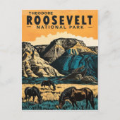 Nationaal park Theodore Roosevelt Briefkaart (Voorkant)