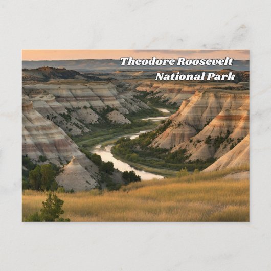 Nationaal park Theodore Roosevelt Briefkaart (Voorkant)
