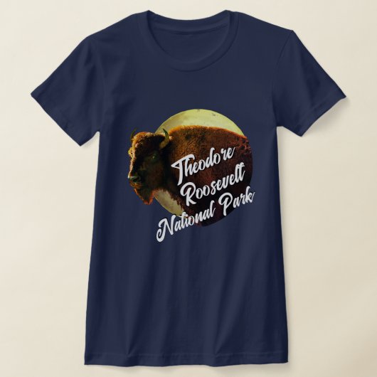 Nationaal park Theodore Roosevelt & Buffalo T-shirt (Laagn)