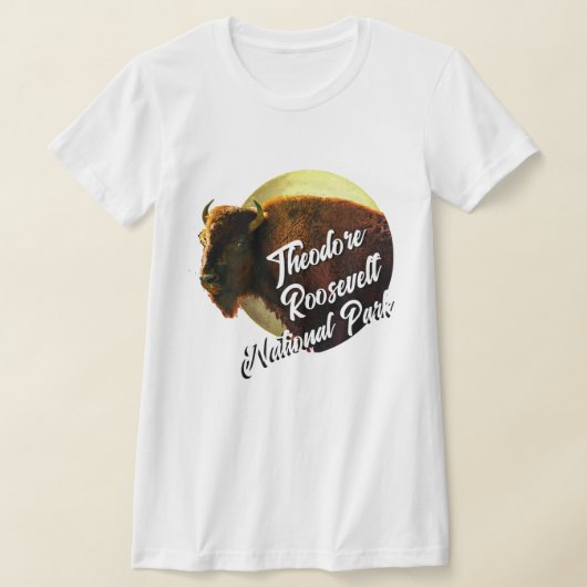 Nationaal park Theodore Roosevelt & Buffalo T-shirt (Laagn)