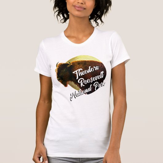 Nationaal park Theodore Roosevelt & Buffalo T-shirt (Voorkant)